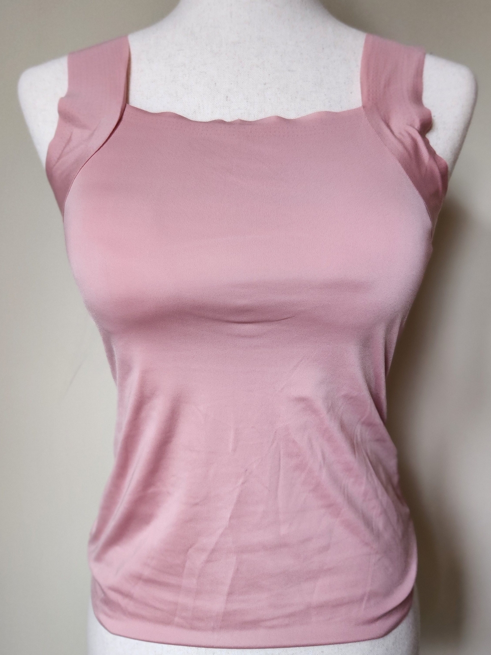 Lot of 2 Pink Square Neck Shapewear Tank Tops Size XL Shaper Camisole Seamless